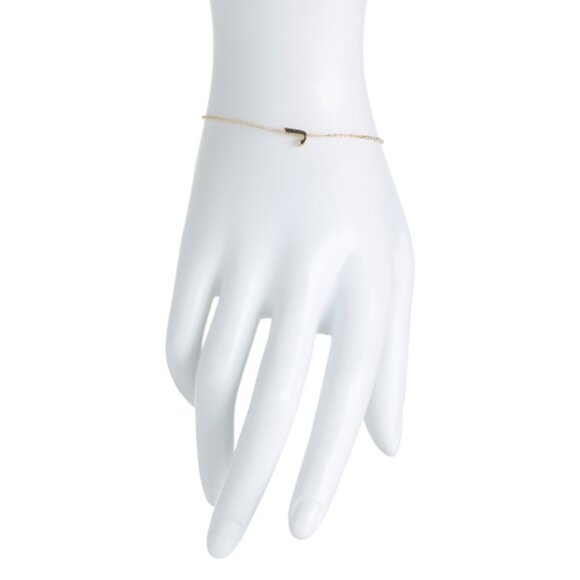 MIA FIORE Gold/E Made In Italy 14kt Gold Initial Chain Bracelet - Picture 2 of 3